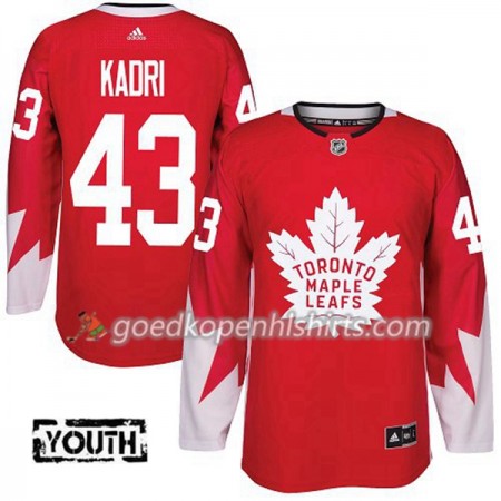 Toronto Maple Leafs Nazem Kadri 43 Adidas 2017-2018 Rood Alternate Authentic Shirt - Kinderen